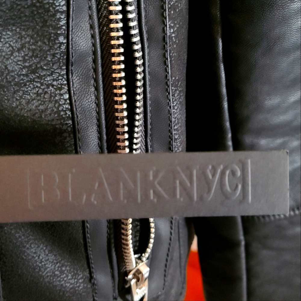 🖤BlankNYC Vegan Leather Faux Fur Biker Jacket NWT - Picture 8 of 13